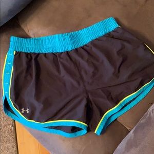Under armour running shorts.